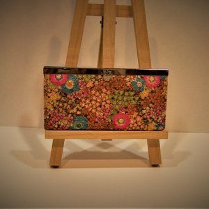 KMQ Floral Brocade Clutch